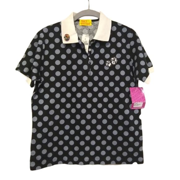 LF Paul's Boutique Polo Shirt Whimsical Polka Dots OS - Picture 1 of 7